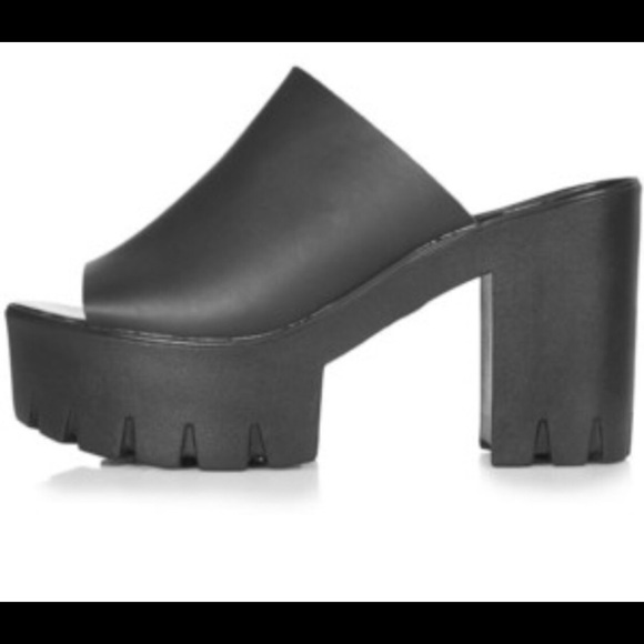 Leather platform heels - Picture 1 of 2